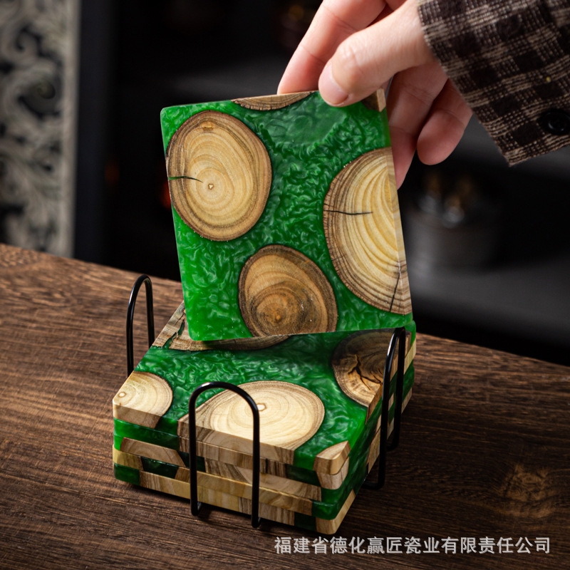 Zen Ink-Art Dry Brew Tea Tray  - Resin Art Wooden Tray ulasan dan harga