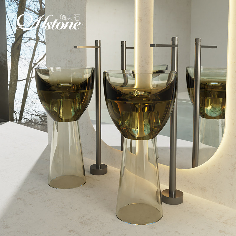 Wastafel Kristal Transparan Be - Resin Art Floor Design ulasan dan harga